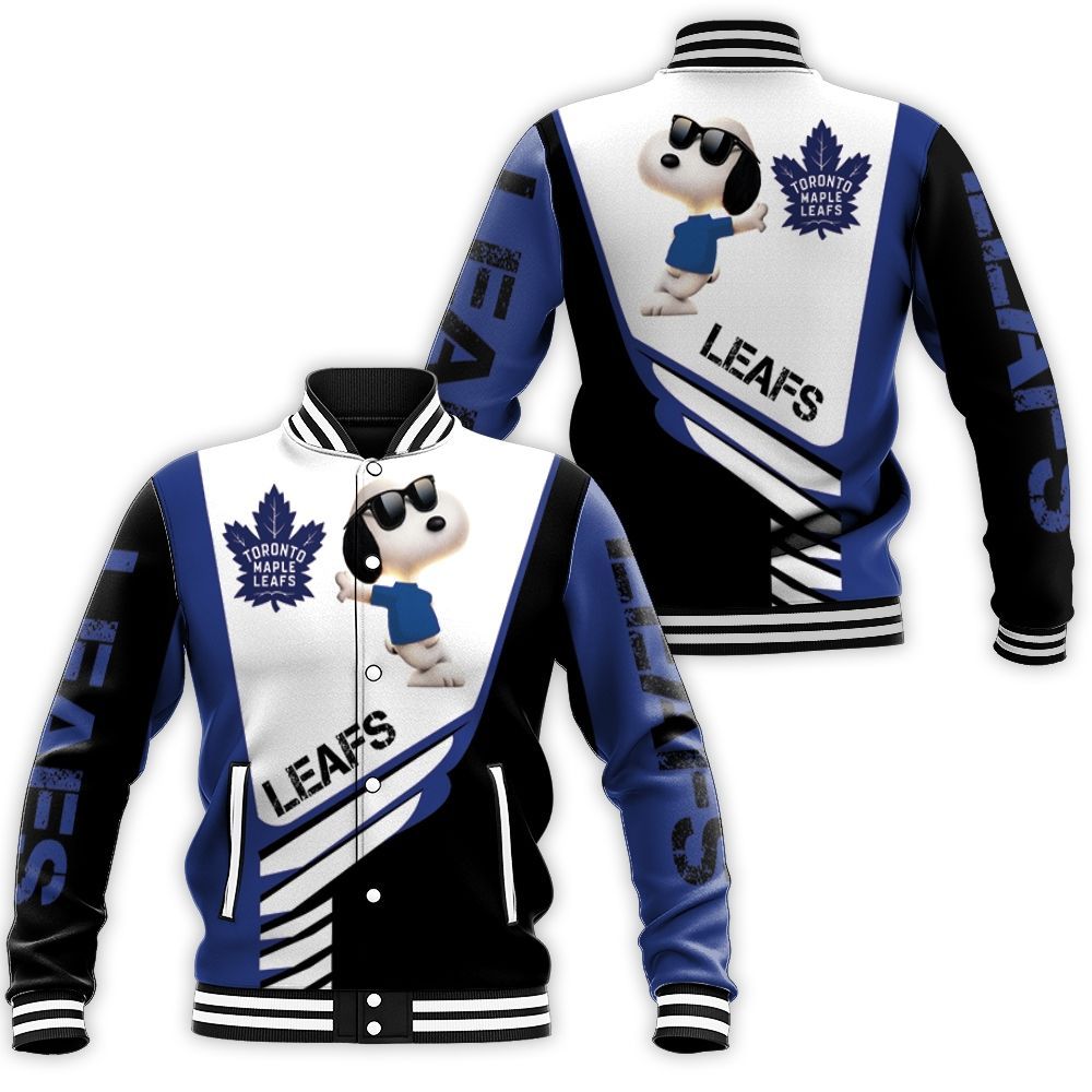 Toronto Maple Leafs Snoopy For Fans 3D Baseball Jacket BJ1696 We sell
