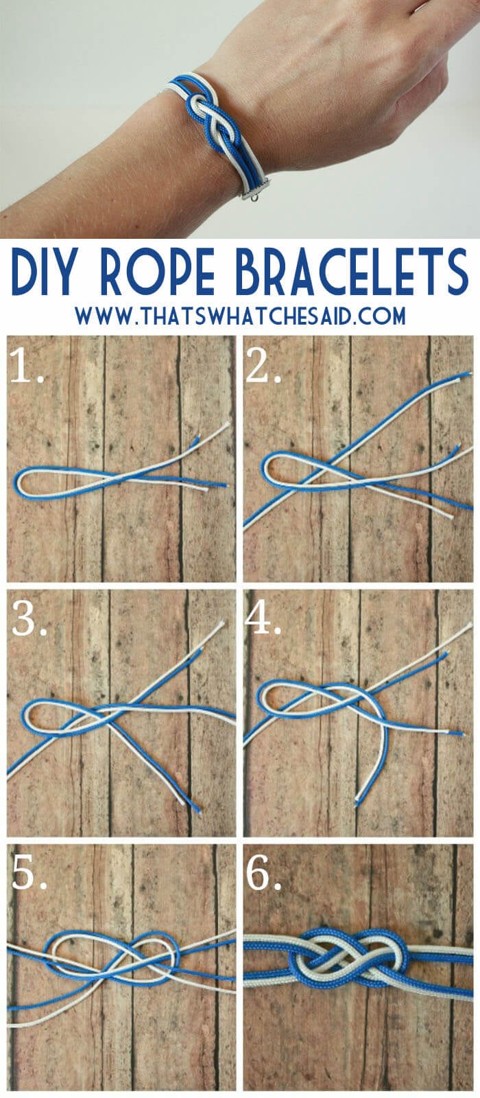 DIY Easy Rope Bracelets That's What {Che} Said...