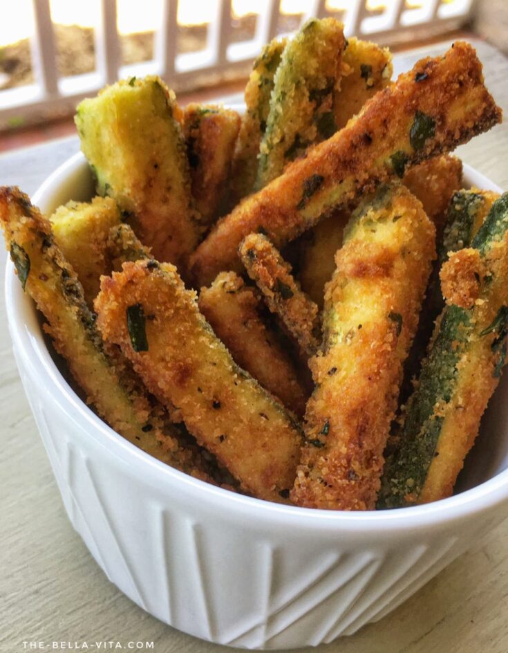 Zucchini Sticks Recipe (Baked, Air Fryer or Fry)