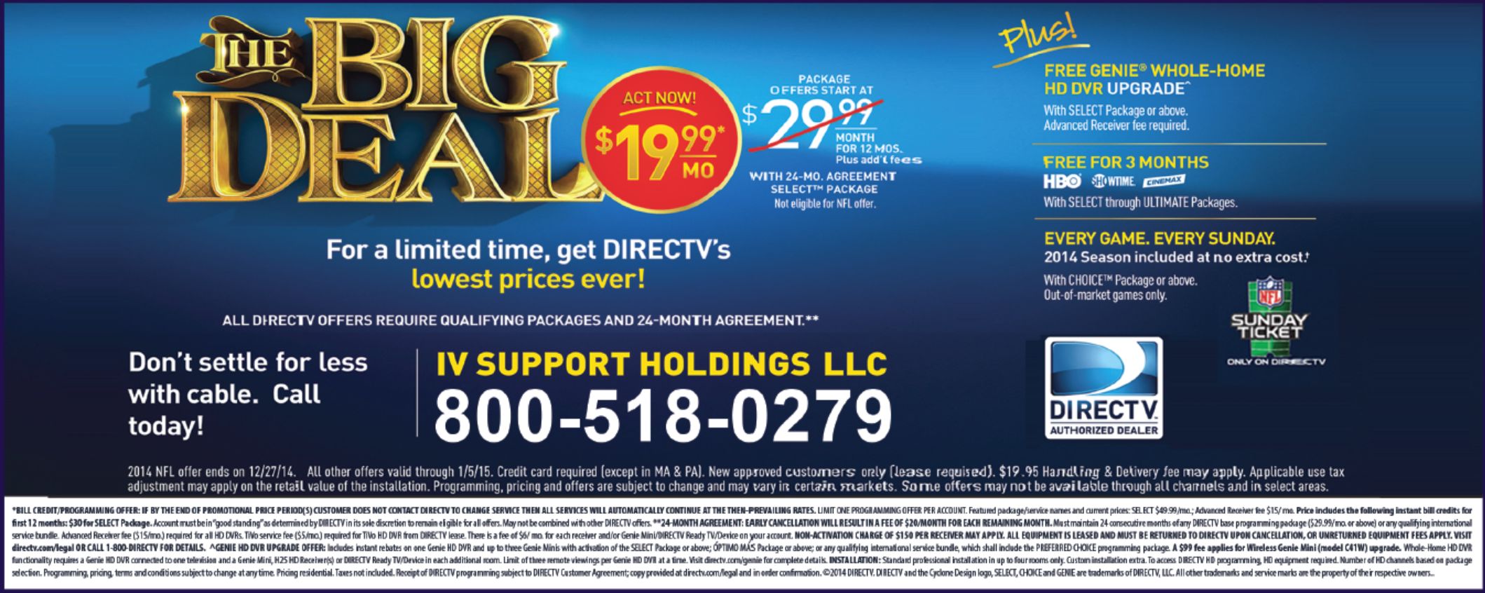 Directv ad for Nov THE CHESAPEAKE TODAY LLC