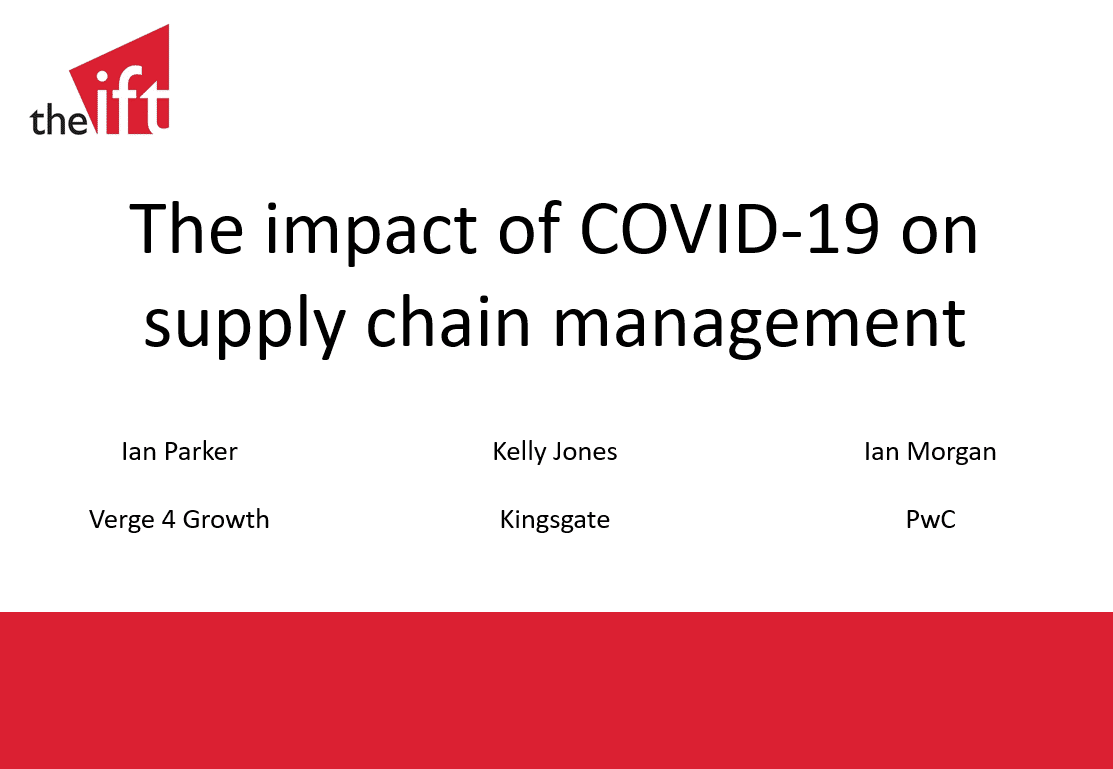 inar replay The impact of COVID19 on supply chain management The IFT