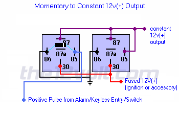 Latched Output - Momentary to Constant Output - Positive Input/Positive