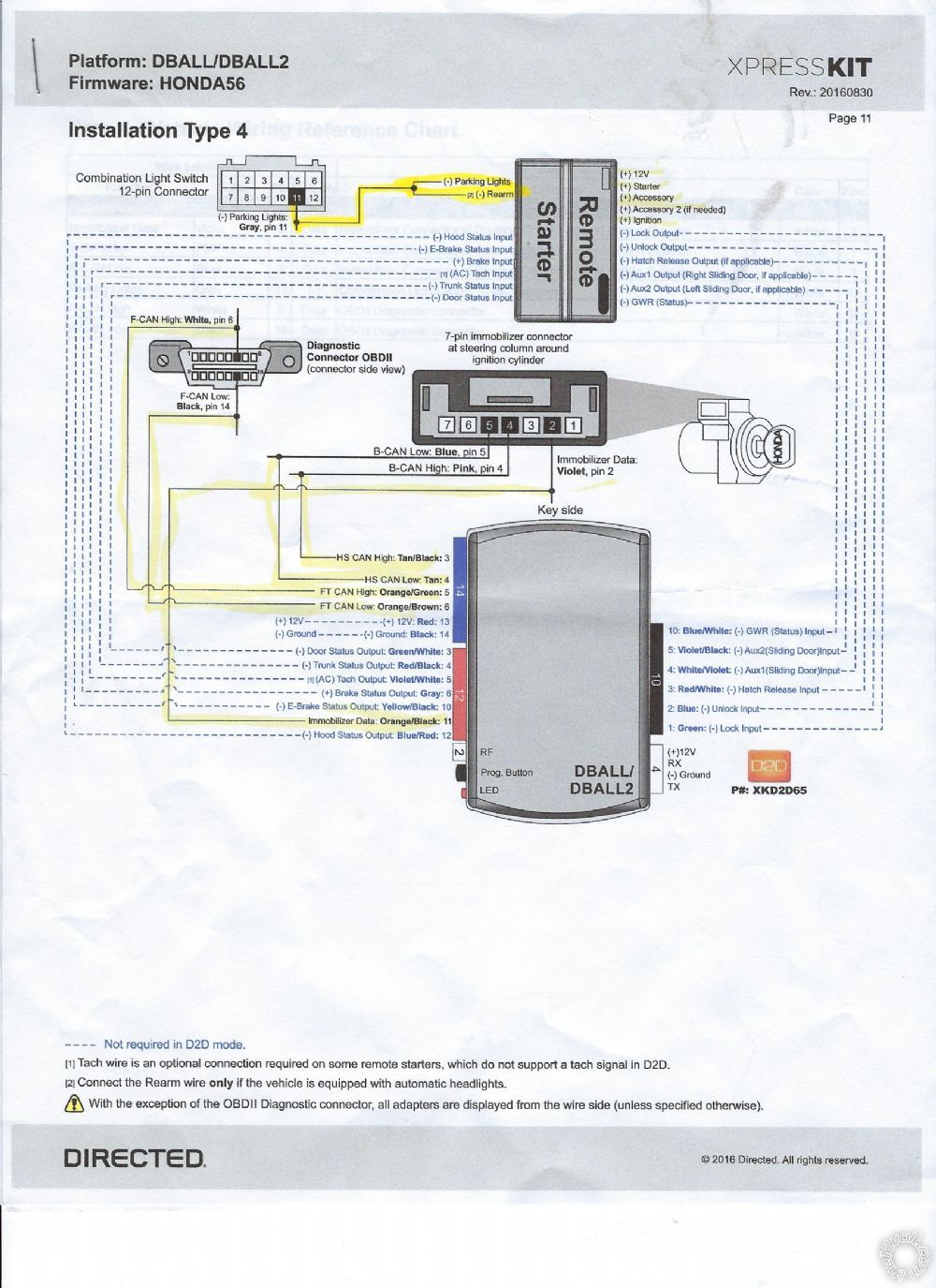 Viper 4806V with DBALL2 for 2012 Honda Odyssey