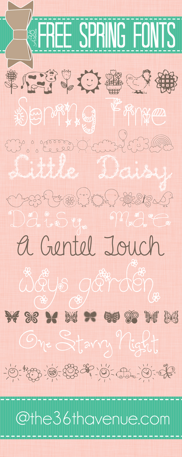 Free Fonts Spring Edition The 36th AVENUE