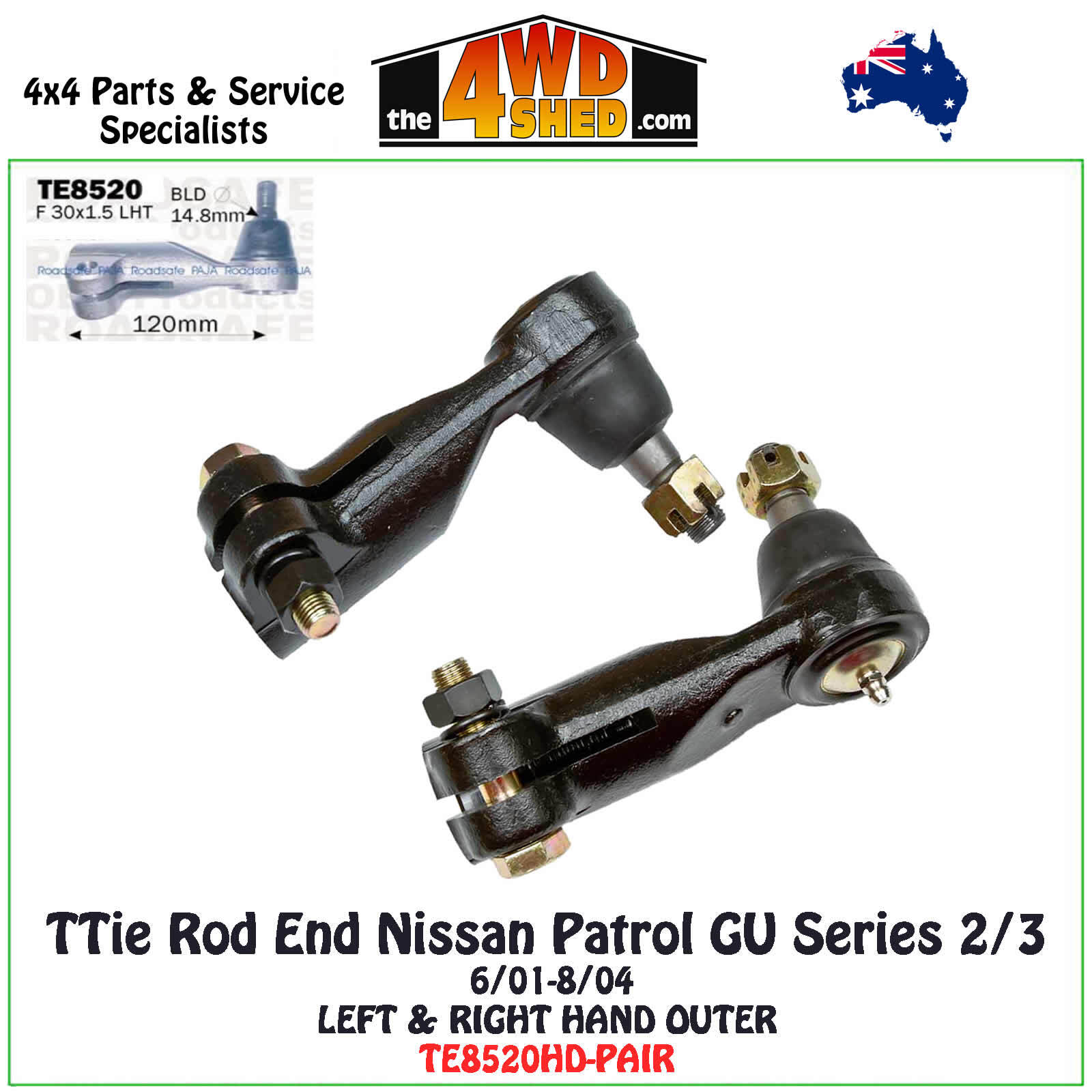 Nissan Patrol GU Series 2/3 Tie Rod End PAIR