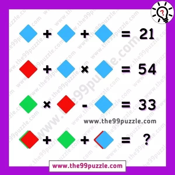 Brainteaser Tricky Picture Math Puzzle with Answer The 99 Puzzle