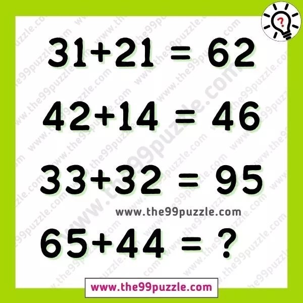 Genius brainteaser math puzzle for adults with answer The 99 Puzzle