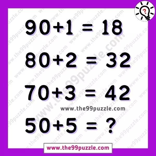 Simple number puzzle equation with answer The 99 Puzzle