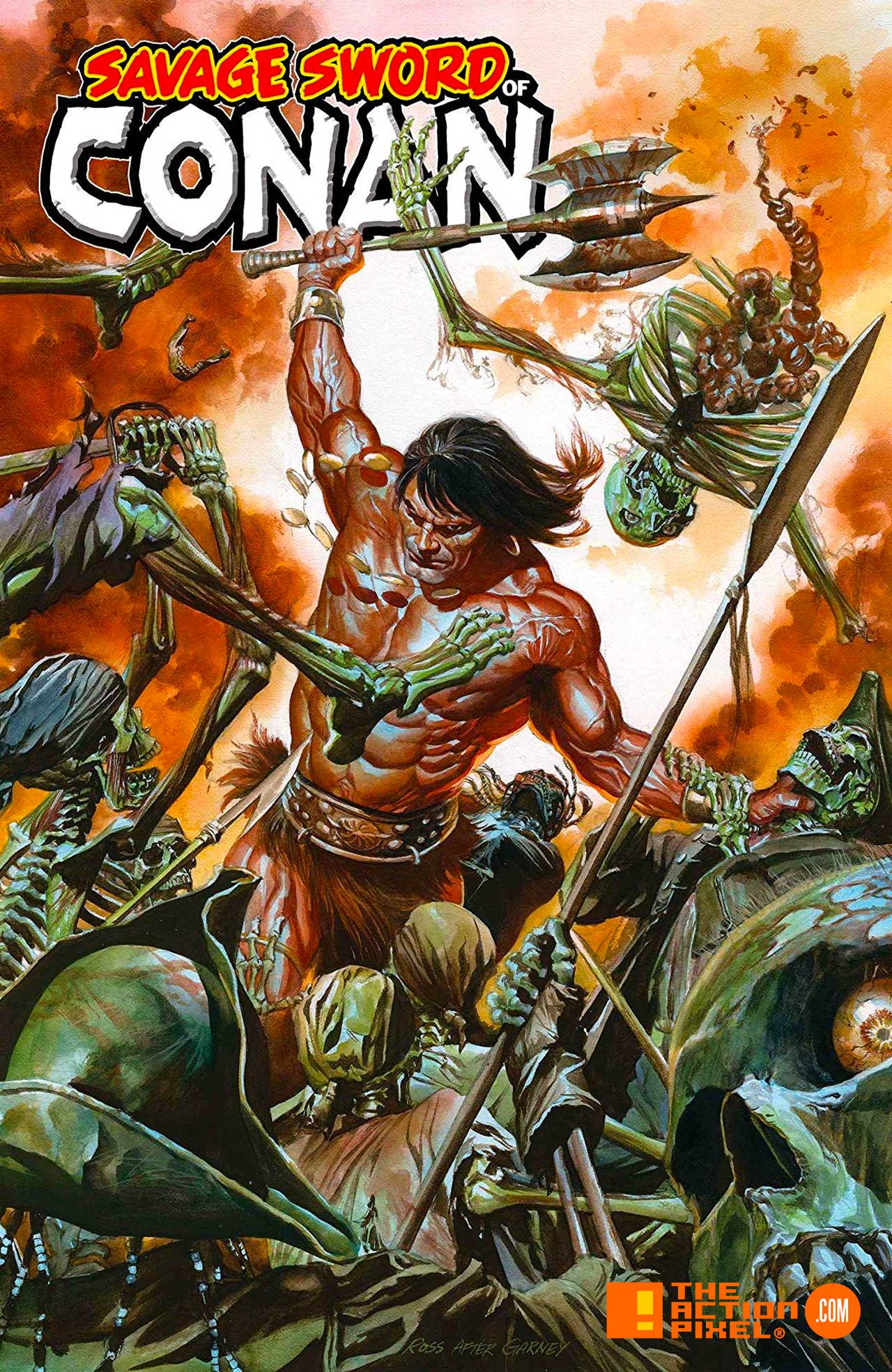 alex ross, conan, conan the barbarian, esad ribic, cover art, marvel, savage sword of conan, cover art,