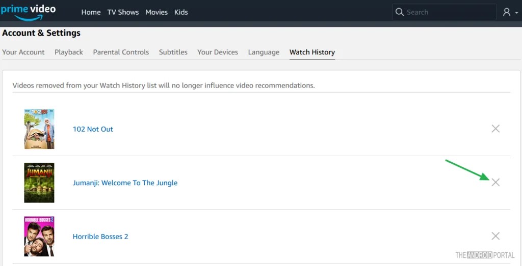 How to Delete Viewing History on Amazon Prime TheAndroidPortal