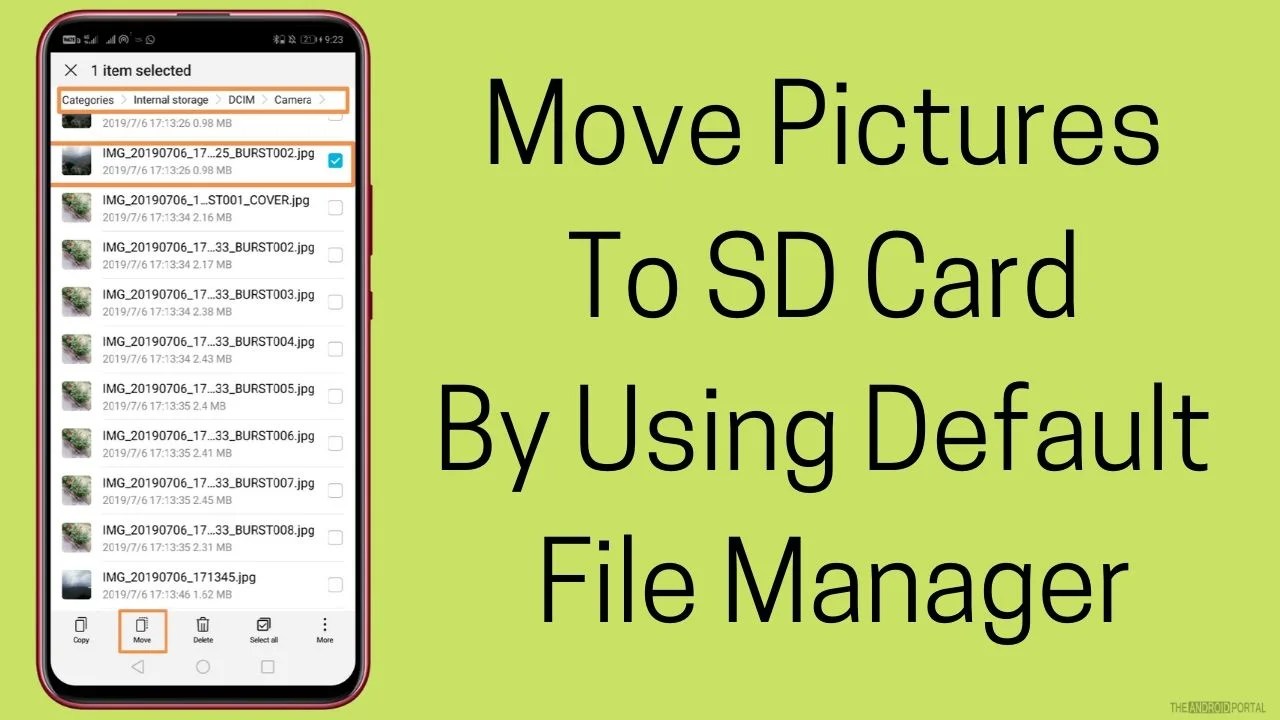 How to Move Pictures to SD Card?