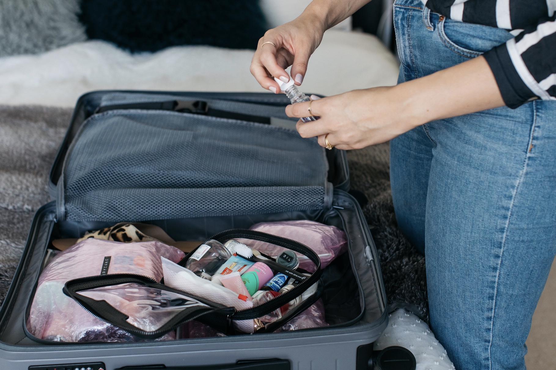 What You Actually Need To Pack BeautyWise for a Flight The Anna Edit