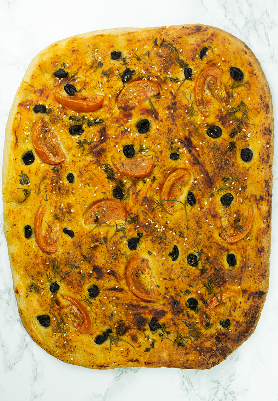 Greek Flatbread with Tomato & Olives The AntiCancer Kitchen