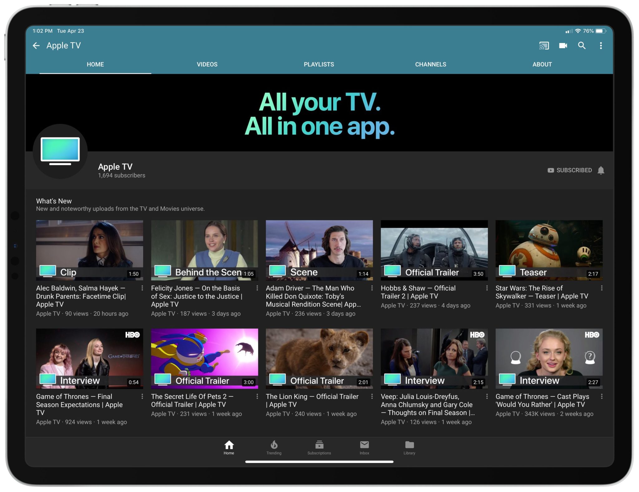 Apple launches new ‘Apple TV’ YouTube channel The Apple Post