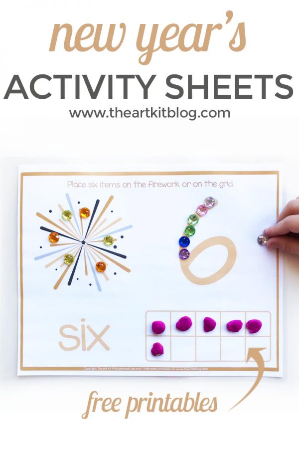New Year's FREE Printable Activity Sheets {Number Practice} The Art Kit