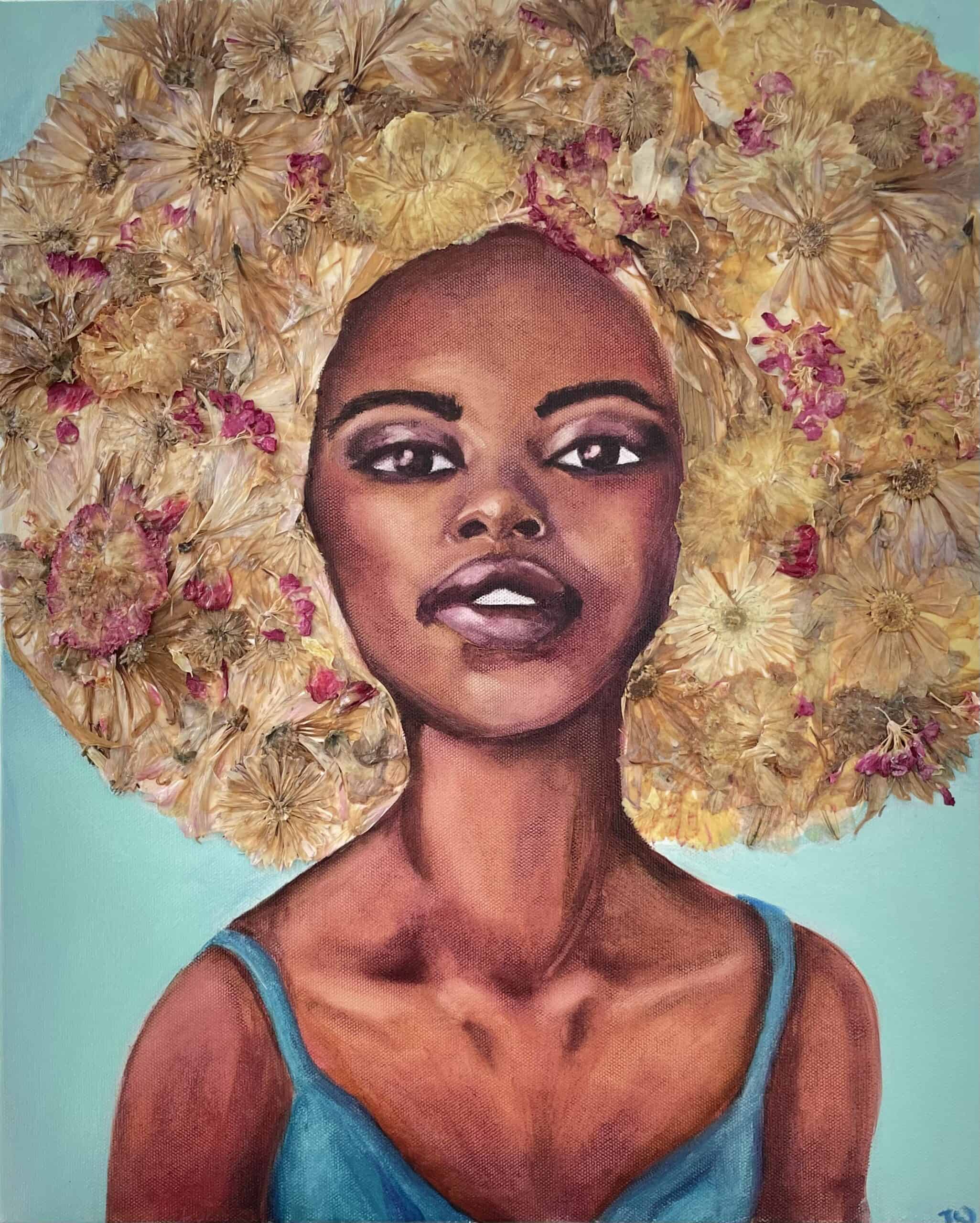 “I deserve my flowers all day everyday” by Tyger Williams The Art League