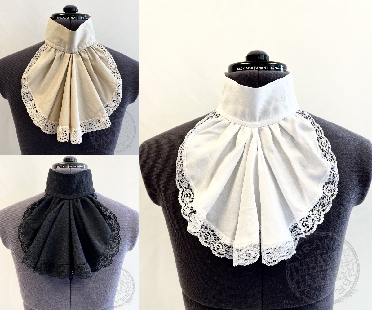 Jabot Steampunk And Victorian Historical Cotton Gothic