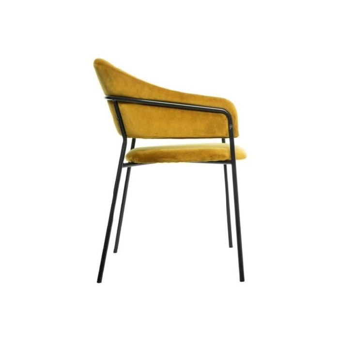 Siron Dining Armchair In Ochre Velvet Dining Chairs Dining The Atrium
