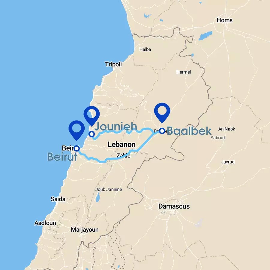 Backpacking Lebanon The bestLebanonRouteGuideTransportMap