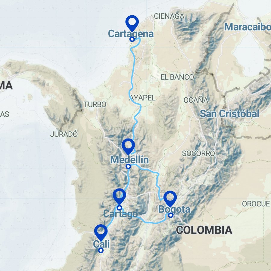 Backpacking Colombia The bestColombiaRouteGuideTransportMap