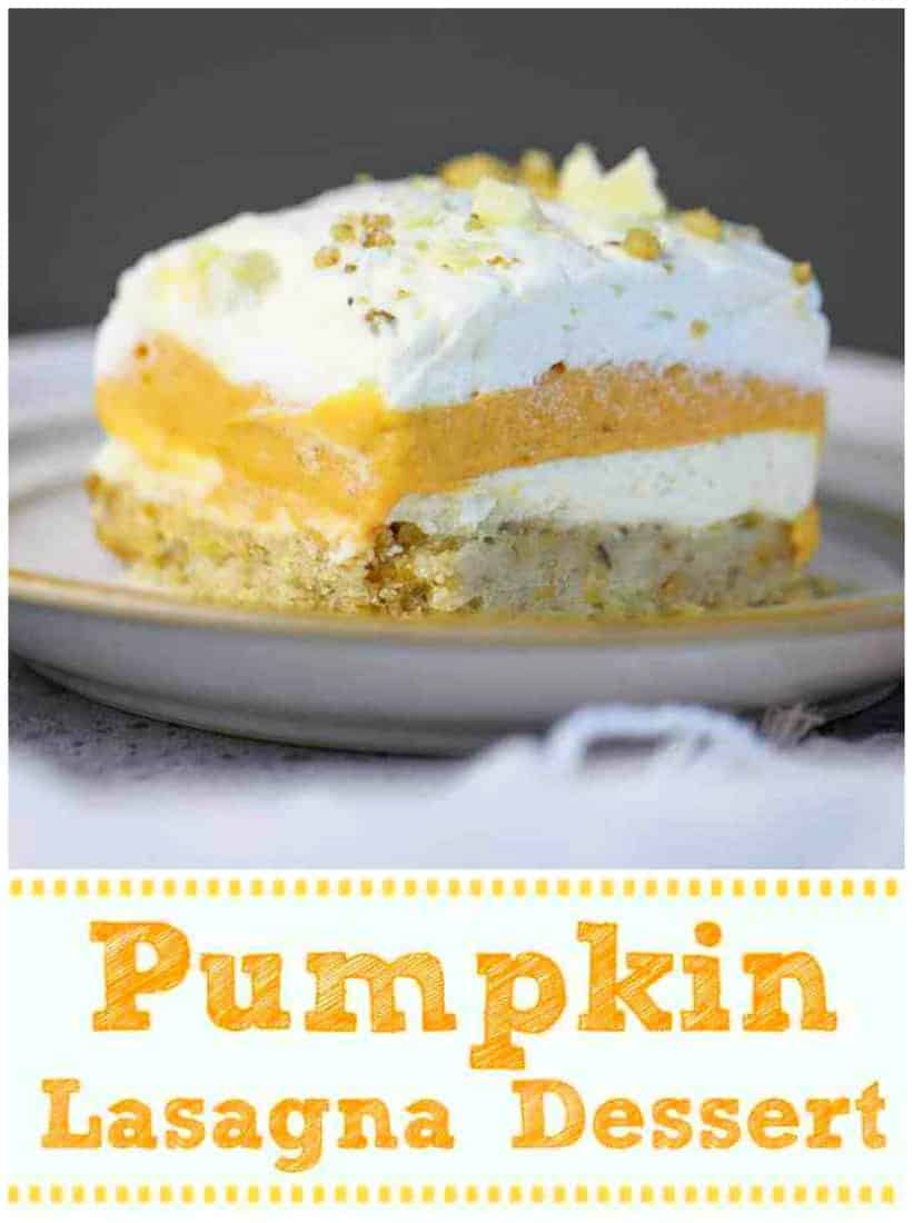 Pumpkin Lasagna Dessert With Graham Cracker Crust