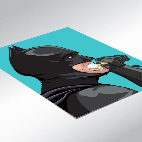 Batman Brushing Teeth PosterThe Bazaarist