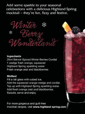 Time For A Highland Spring Mocktail Make Sam S A Winter Berry