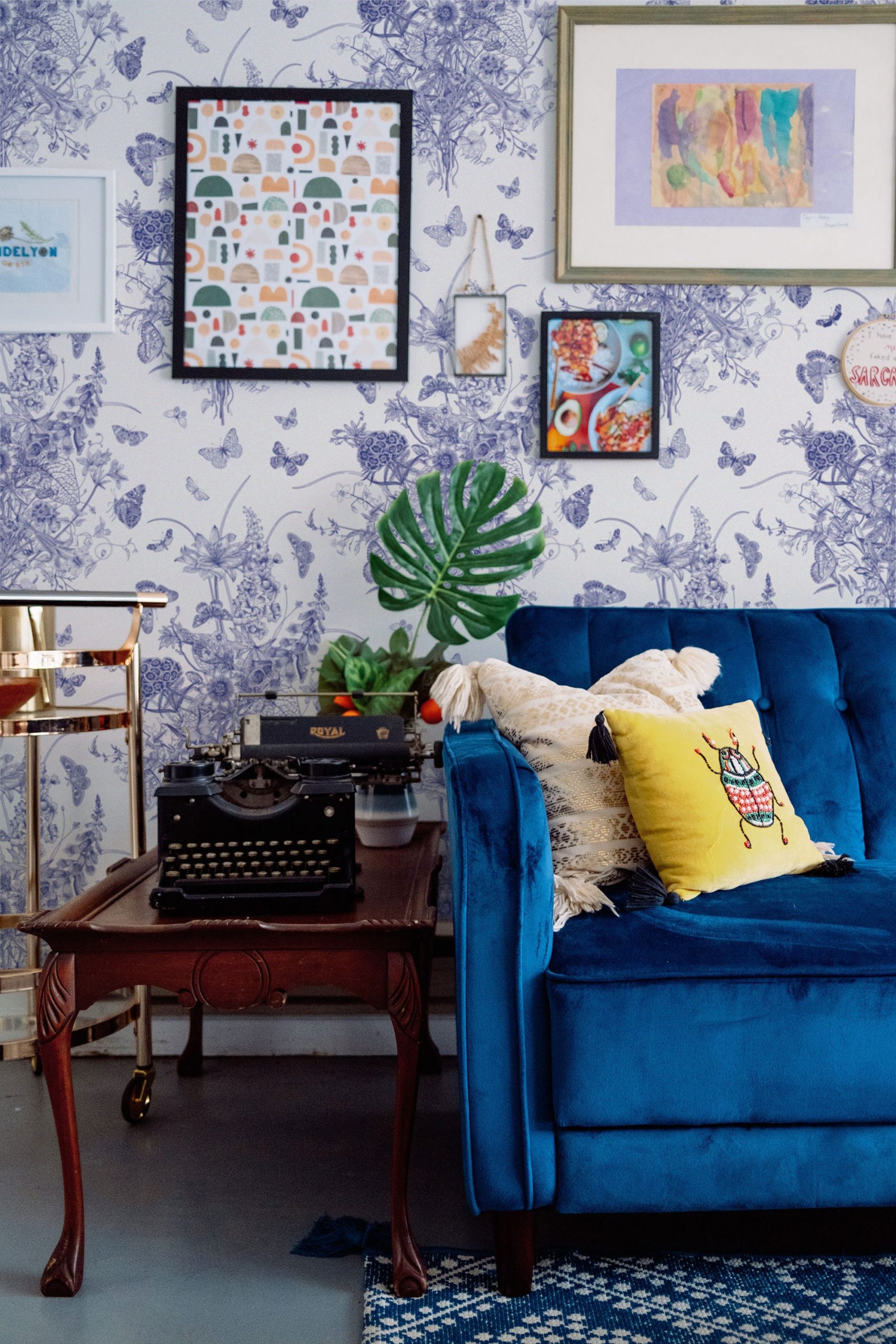 Discover 90+ blue toile wallpaper best