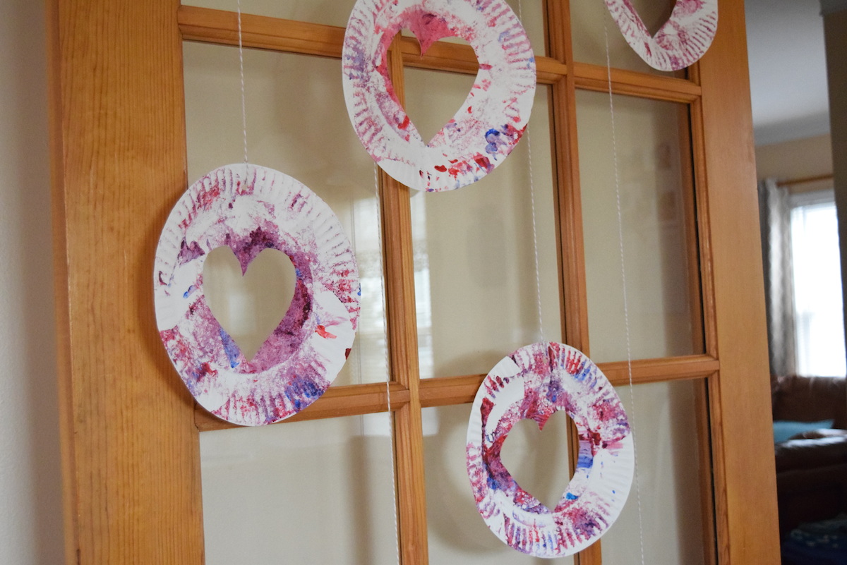 paper plate heart cut outs