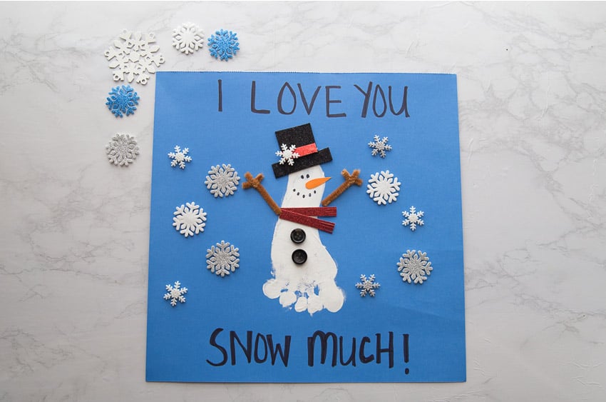 Footprint Snowman The Best Ideas for Kids