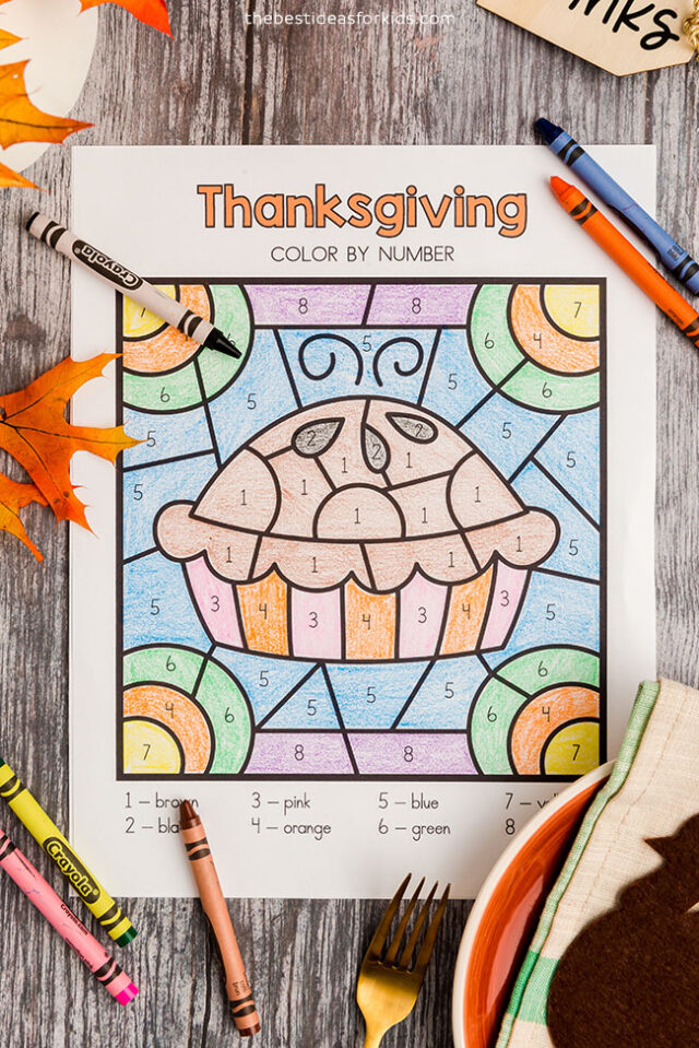 Thanksgiving Color by Number The Best Ideas for Kids