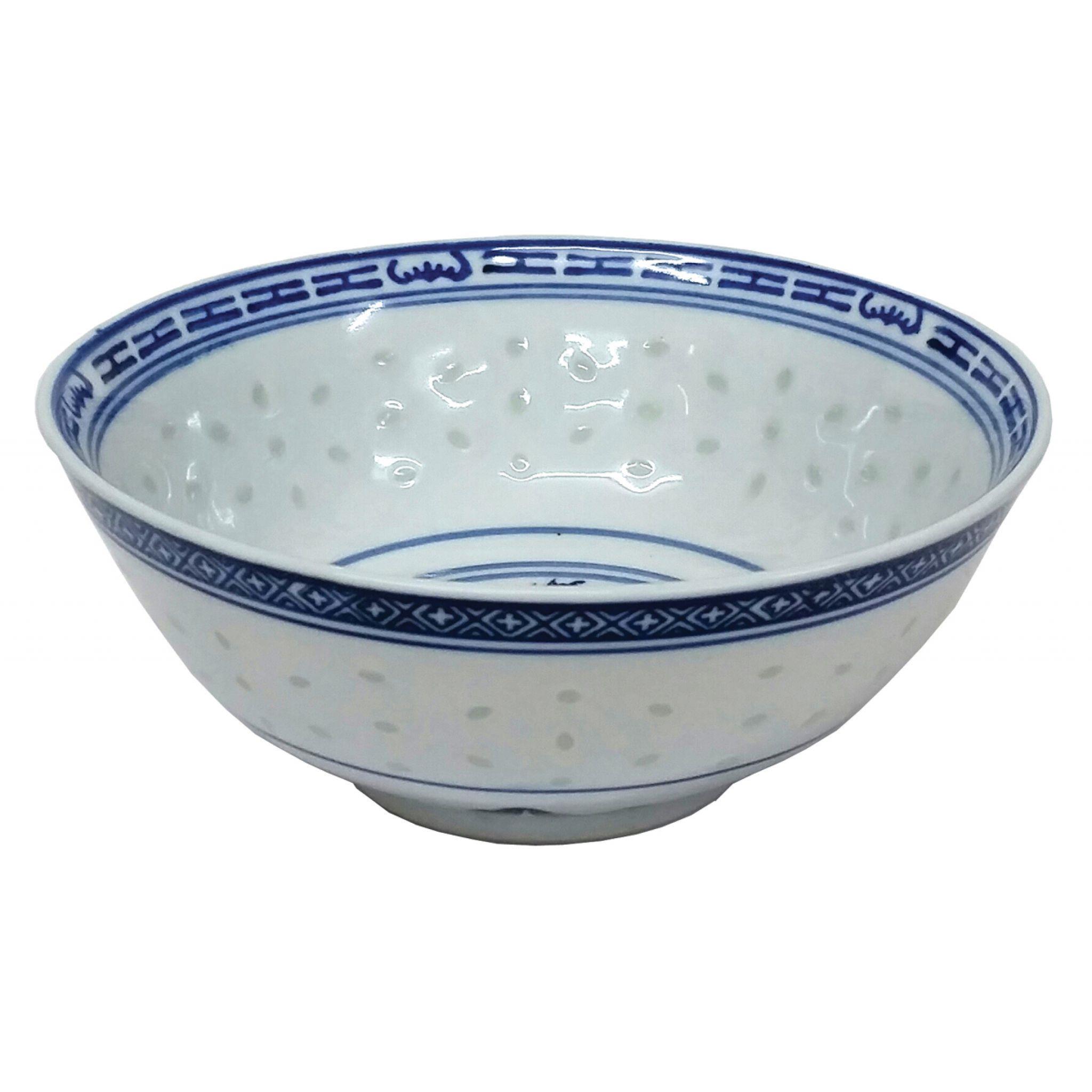 Soup/Rice Bowl Set 6 x 11.5cm Rice Pattern Soup/Rice Bowls, Porcelain