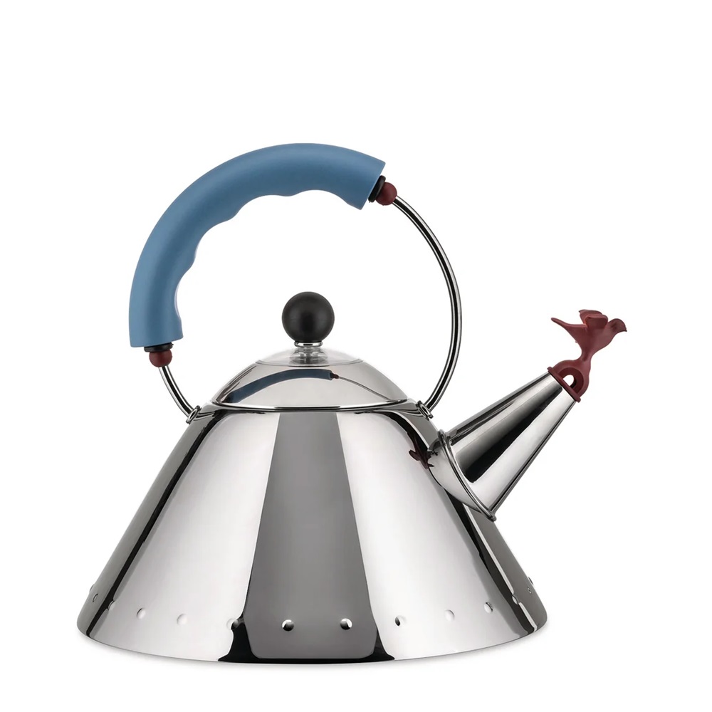 Whistling Kettle 1.92 Litre Whistling Red Bird Kettle by Alessi