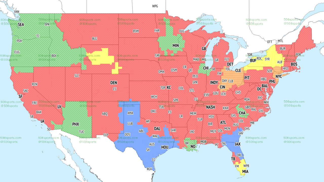 NFL Coverage Map, Week 10 What game is on in your area Sunday?