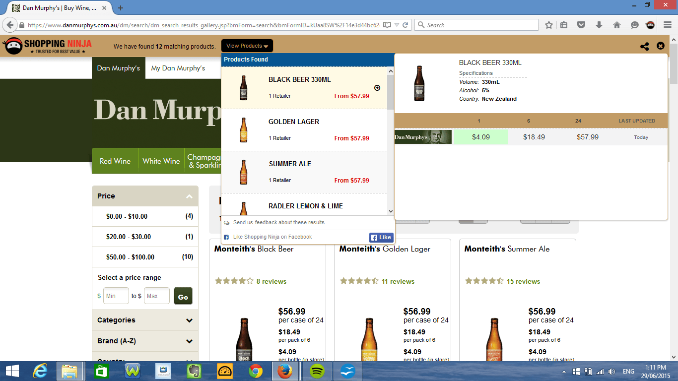 Beer shopping... online and with a ninja... The Big Smoke