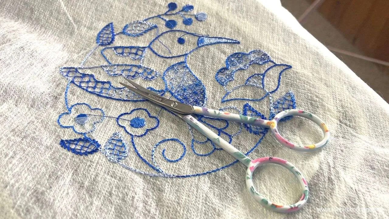 How to Machine Embroider on Clear Vinyl The Birch Cottage