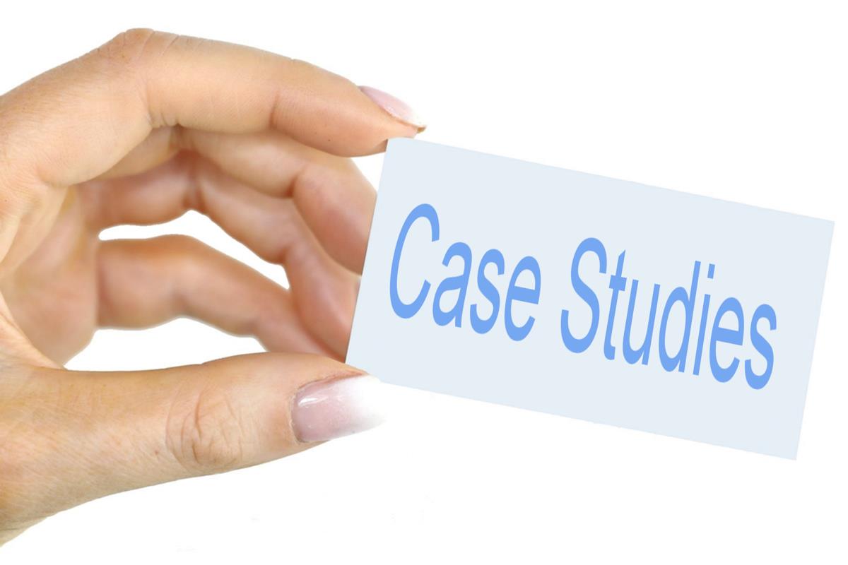 Case Studies Free of Charge Creative Commons Hand held card image
