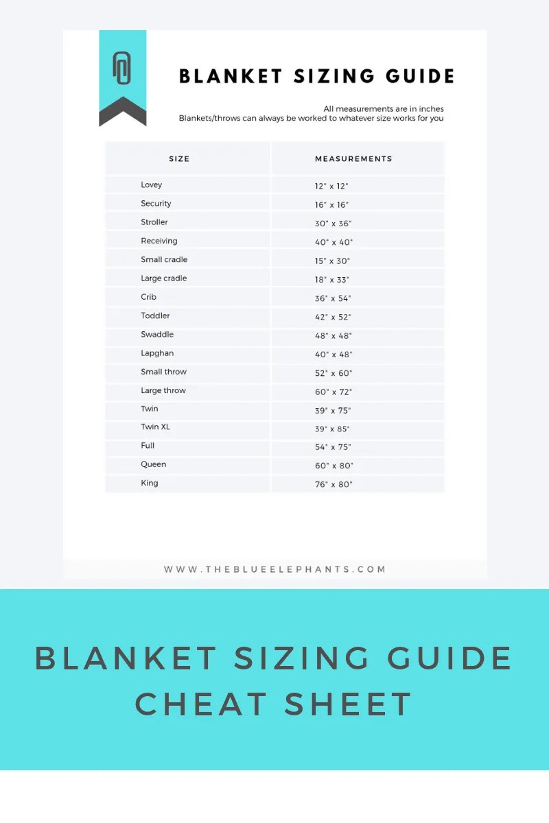 How to Customize Crochet Blanket Sizes Free Printable Cheat Sheet!