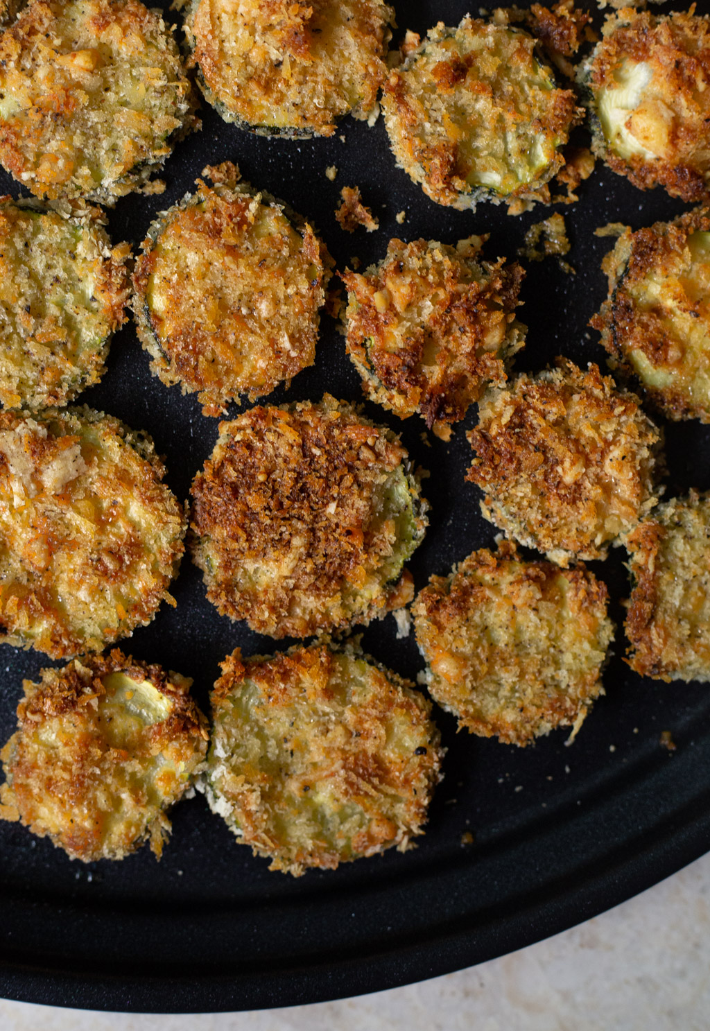 The Blurry Lime BAKED PANKO & PARMESAN CRUSTED ZUCCHINI