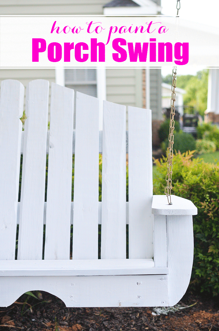 How to paint a porch swing
