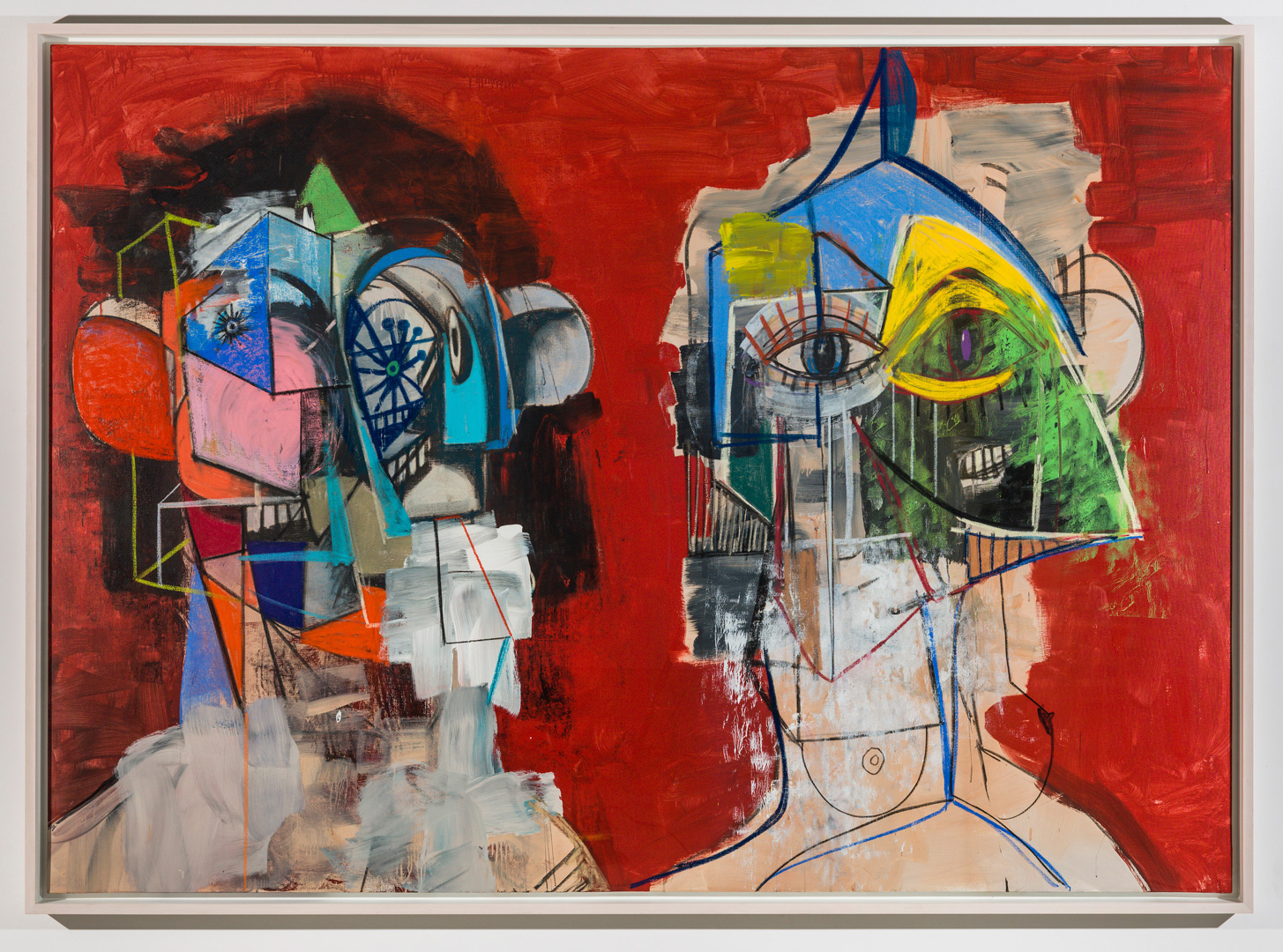 Double Heads on Red Condo The Broad