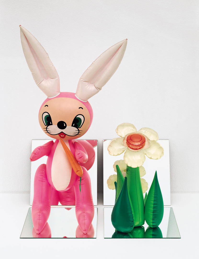 Inflatable Flower and Bunny (Tall White and Pink Bunny