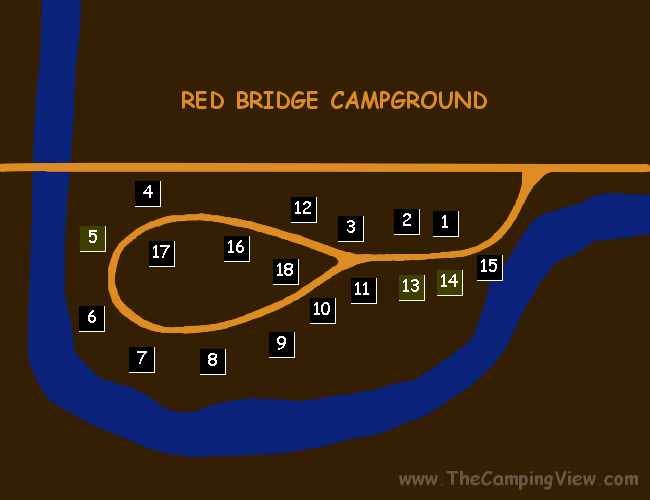 Red Bridge Campground Map