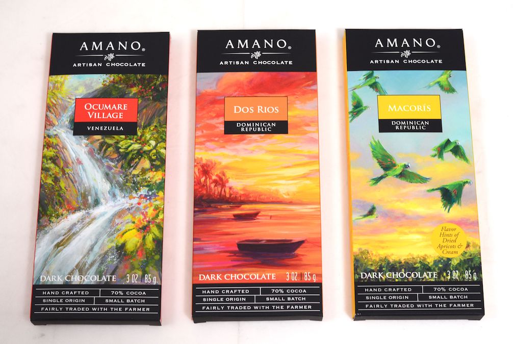Amano Chocolate Selection Trio Single Origin The Chocolate Registry