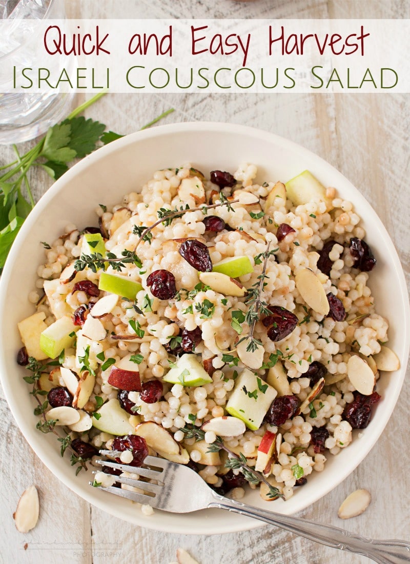 Israeli Couscous Harvest Salad The Chunky Chef