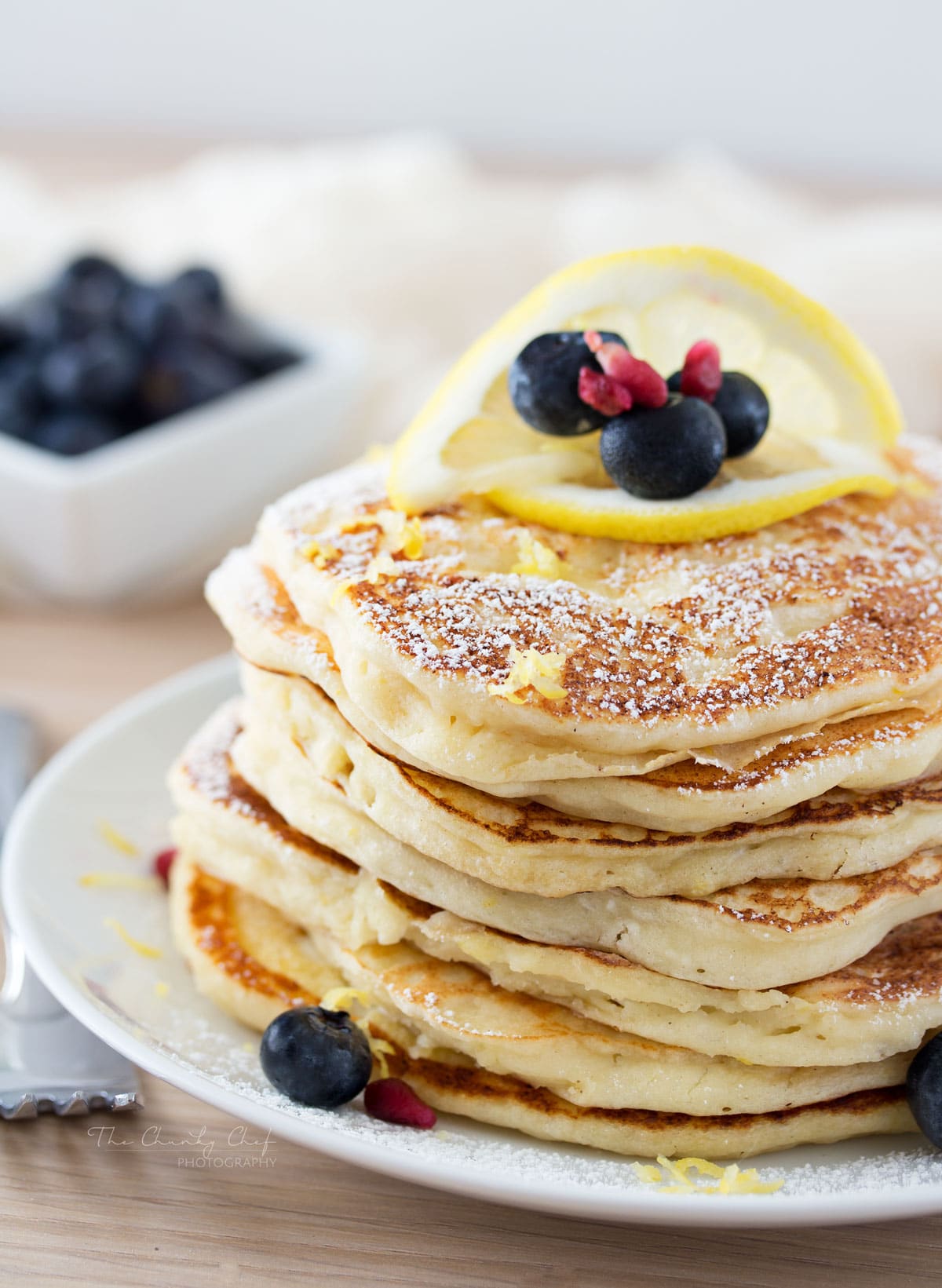 Lemon Ricotta Pancakes The Chunky Chef