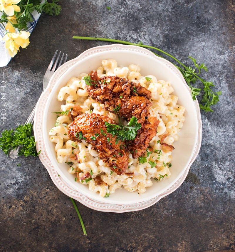 4 Cheese Mac with Honey Pepper Chicken The Chunky Chef