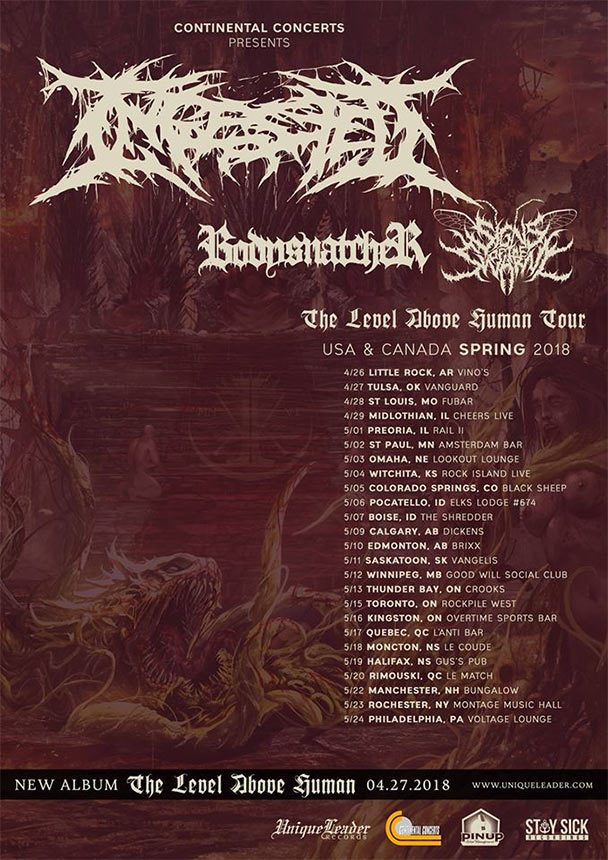 Ingested, Bodysnatcher, Signs Of The Swarm Tour The Circle Pit