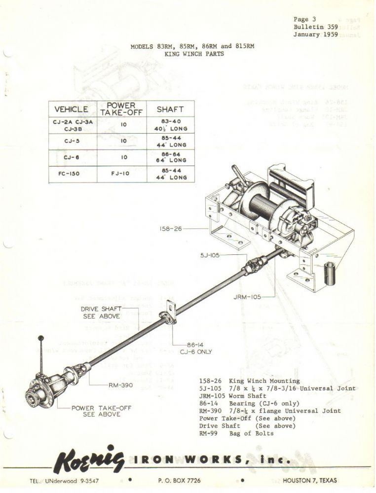 Koenig winch chain drive The CJ2A Page Forums
