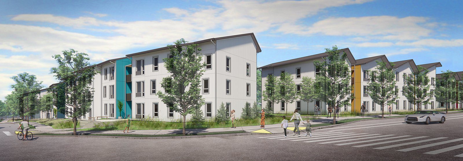 Low housing Las Flores, blooming in summer 2023 The Clackamas Print